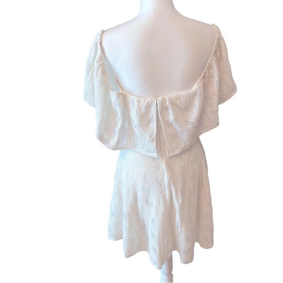 Amanda Uprichard Off Shoulder Mini Dress Boho Size Medium - Picture 4 of 6